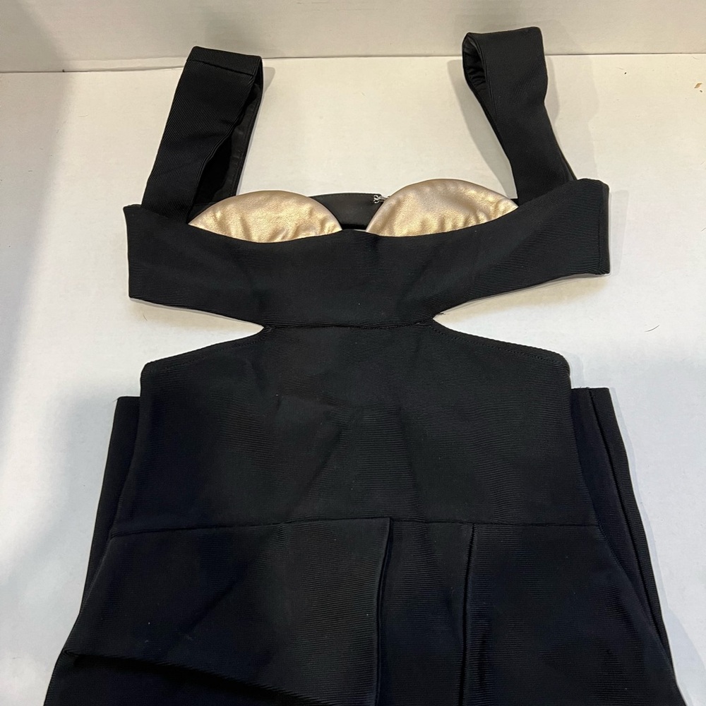 Holt Maison de Luxe Black Cutout Bandage Dress XS